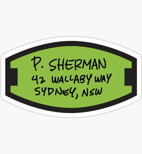 P. Sherman Sticker