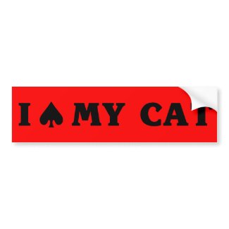 I (spade) My Cat Bumper Sticker