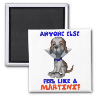 Martini Pup Magnet