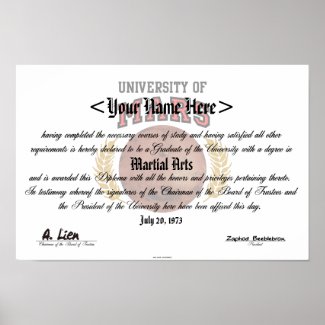 University Of Mars Diploma