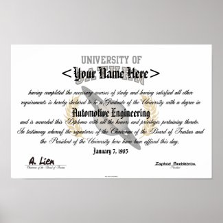 University Of Saturn Diploma