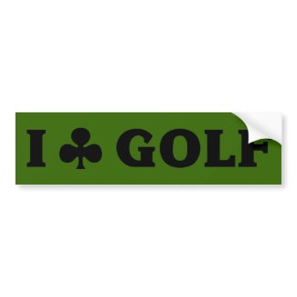 I (club) Golf Bumper Sticker