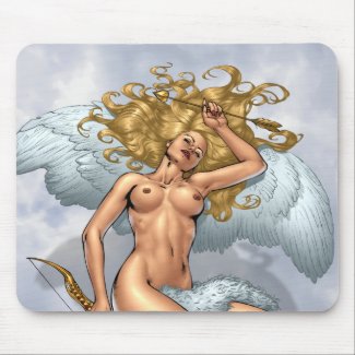 Sexy, Nude Cupid Angel Mousepad